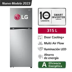 LG - Refrigeradora GT31BPP Top Freezer Door Cooling 315L Plateado