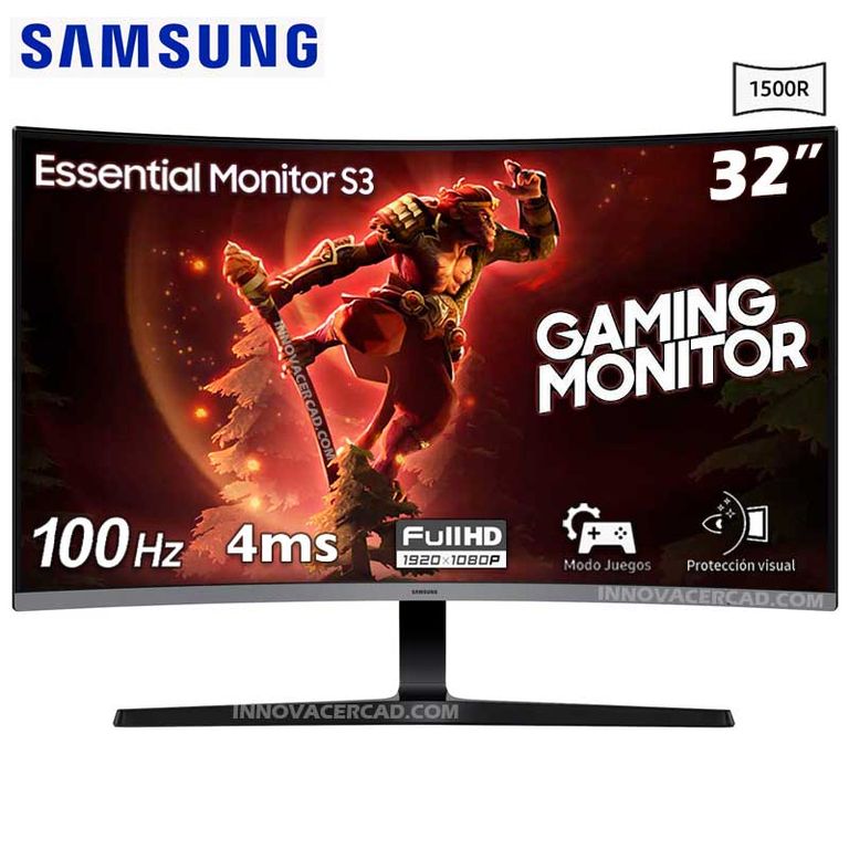 Monitor S3 S39GD Curvo 32 FHD 1920 x 1080 100HZ 4ms GTG