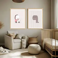 ARTE R LATTE - Artprint KIDS 5 - Cuadro de madera Vintage Moderno con vidrio