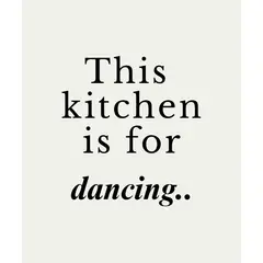 ARTE R LATTE - Artprint KITCHEN DANCING - Cuadro de madera Vintage Moderno con vidrio