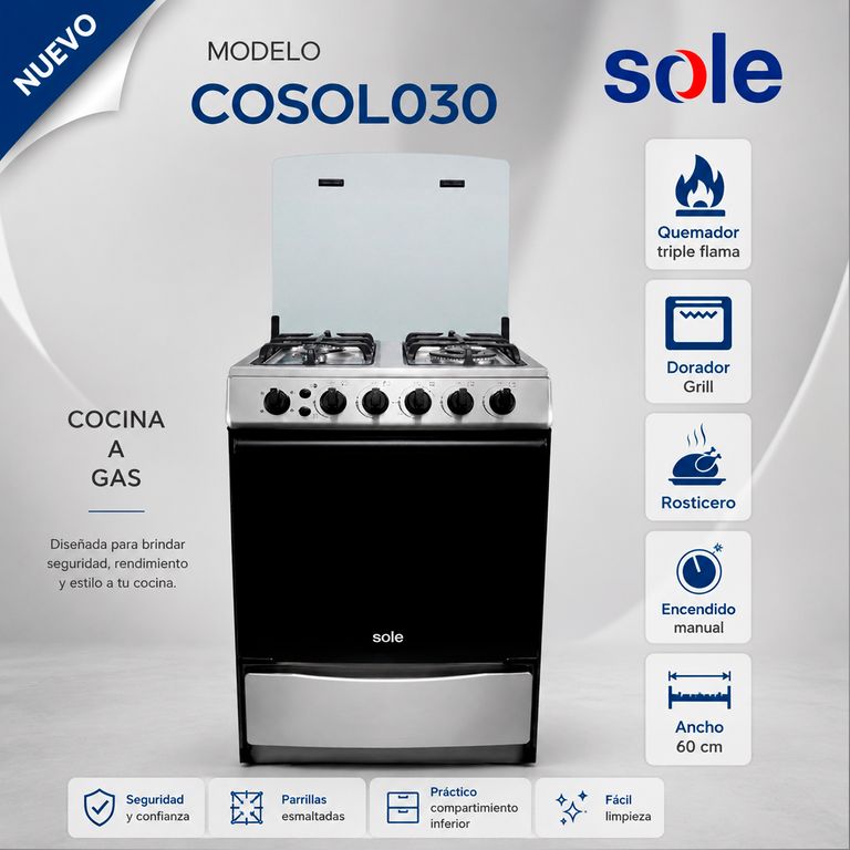 Cocina de Pie Varadero GLP 60cm COSOL030