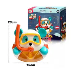 GENERICO - Juguete de Baño Osito Buceador Lanza Burbujas