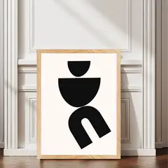 ARTE R LATTE - Artprint ABSTRACT 10 - Cuadro de madera Vintage Moderno con vidrio