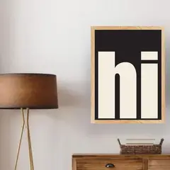 ARTE R LATTE - Artprint HI - Cuadro de madera con vidrio Vintage Moderno