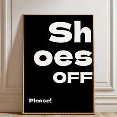 ARTE R LATTE - Artprint SHOES OFF - Cuadro de madera Vintage Moderno con vidrio