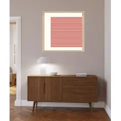 ARTE R LATTE - Artprint UNION RED - Cuadro de madera Vintage Moderno con vidrio