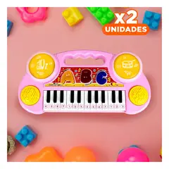 GENERICO - Pack2 Piano Musical Infantil con Luces Y+Regalo Stickers