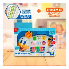 GENERICO - Pack2 Piano Sonorico para Ninos en Blanco Y+Papel de Regalo