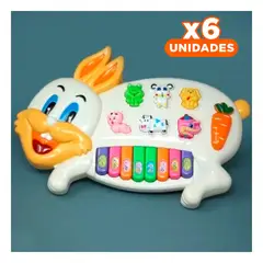 GENERICO - Pack6 Teclado para Ninos de Color Blanco Y+Regalo Stickers