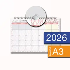 MIHUACO - Planner Planificador calendario 2026-A3- Lineal02 -anillado