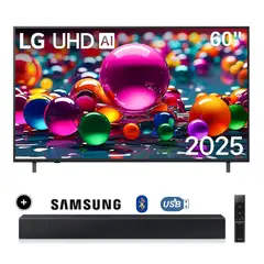 LG - Televisor 60 Smart UHD 4K Thinq Ai 60UA8050PSA + Soundbar HW B400