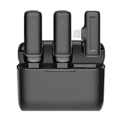 SEISA - Micrófono Inalámbrico Doble Lightning con Estuche de Carga Antirruido