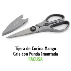FACUSA - Tijera De Cocina Con Mango Gris Blister
