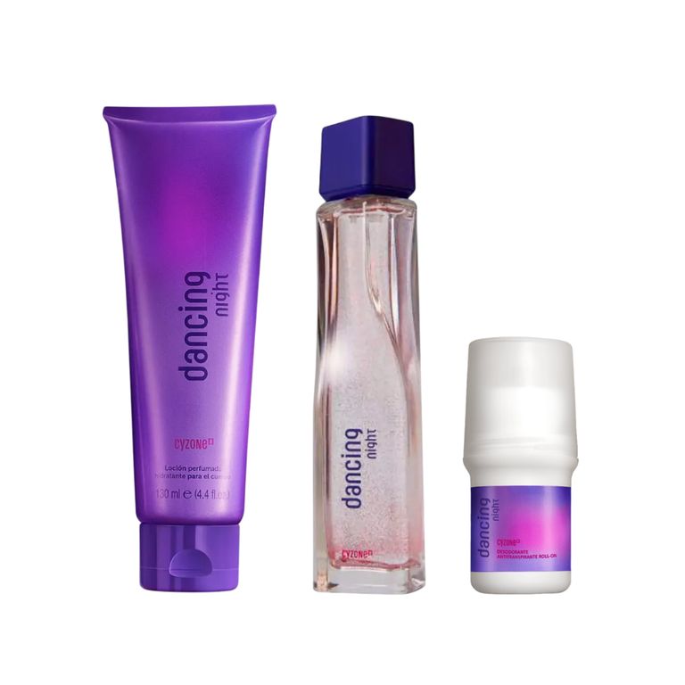 Set x3 Dancing Perfume Loción + Desodorante roll on