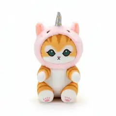 GENERICO - Peluche gatito disfrazado unicornio 20cm gato