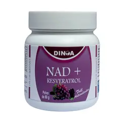 DINOA - NAD + Resveratrol Pote 80g Dinoa- Longevidad -Salud celular
