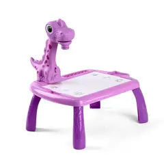 GENERICO - Pizarra de aprendizaje proyectos de dibuto para niños - Dinoproyector Morado