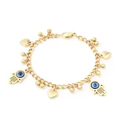 LA TIENDA 88 JOYAS Y ACCESORIOS - La Tienda 88 - Pulsera Mujer Eslabones Acero Bañado Oro 18k - Amarillo