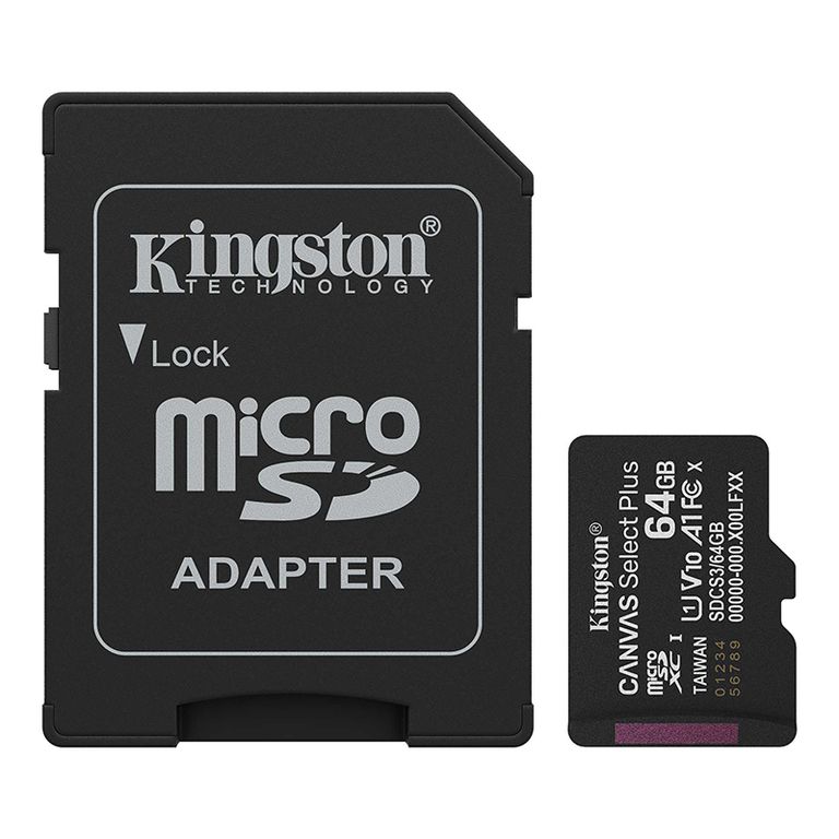 Memoria MicroSD 64GB Canvas UHS-I Speed Class 10
