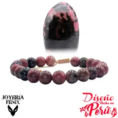 JOYERIA FENIX - Pulsera Piedras Naturales Ajustable 8mm - Joyería Fenix