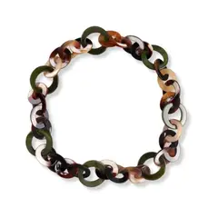 ESPIRAL ROJO - Collar Eslabones Largo - Acrílico