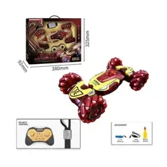 GENERICO - CARRO STUNT ROJO BOTA HUMO CON DOBLE CONTROL