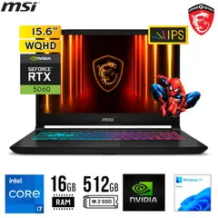 MSI - LAPTOP Katana 15 HX B14WFK 15.6" WQHD Intel Ci7 14650HX 16GB DDR5 512GB SSD RTX 5060 8GB Win11