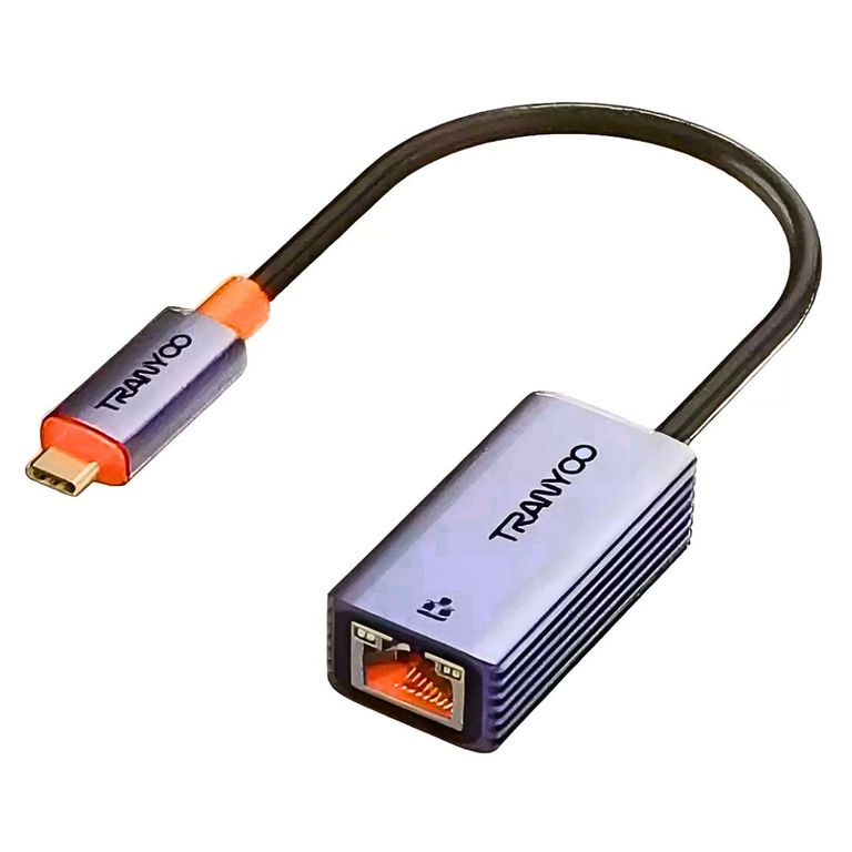 Adaptador Tipo-C a Ethernet RJ45 Gigabit 1000Mbps Aluminio