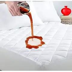 GENERICO - FUNDA IMPERMEABLE CON CIERRE PARA COLCHON 2 PLZ ANTIACAROS BLANCO