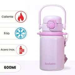 ICHIMATSU - Tomatodo de Acero Inoxidable Termico con Cinta Lila 600 ml.