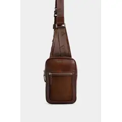 VELEZ - Vélez Mochila Mikeno 3 Cuero Hombre Acabado Envejecido Miel