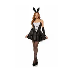 GENERICO - DISFRAZ HALLOWEEN CONEJITA BLACK AND WHITE