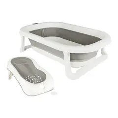 PRIORI - Bañera Plegable Bebé Base Antideslizante Splash Gris