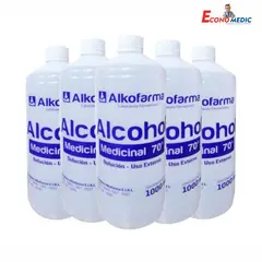 ALKOFARMA - ALCOHOL MEDICINAL 70° X 1 L - (5 UND)