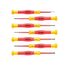 TOLSEN - Juego de Perilleros de Precisión Aislados 1000v 7pcs V32007