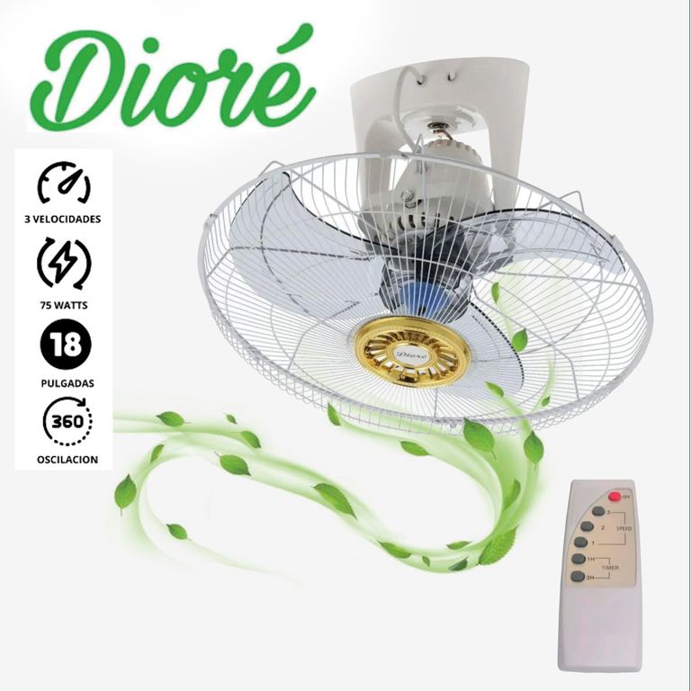 VENTILADOR DE TECHO ORBITAL 18 A CONTROL REMOTO