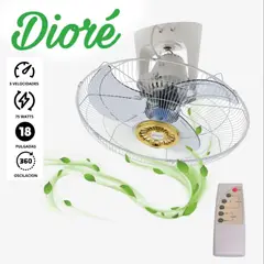 DIORE - VENTILADOR DE TECHO ORBITAL 18 A CONTROL REMOTO