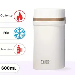 ICHIMATSU - Termo de Acero Inoxidable para Alimentos Cibo Blanco 600 ml.