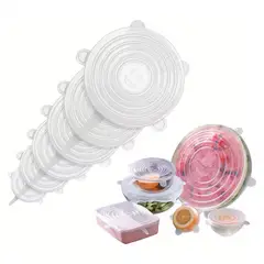 INSPIRA - Tapas Silicona Reutilizables y Flexibles 6 Unid