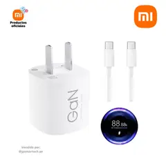 XIAOMI - Cargador 45W GaN USB-C , Carga Rapida PD 3.0, QC 3.0