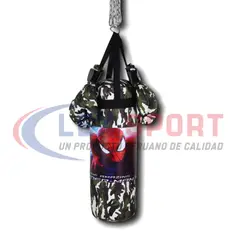 GENERICO - Saco de Box Infantil con par de guantes CAMUFLADO VERDE