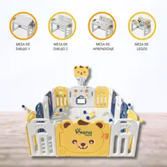 BEAUTIFUL - Corral Armable 4 en 1 para Bebés «BALOO» Yellow