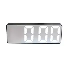 GENERICO - Reloj despertador de Mesa con Espejo LED Moderno