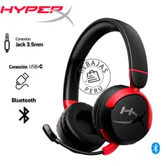 HYPERX - Audífono Cloud Mini Wireless Negro para Niños BT 53 25h