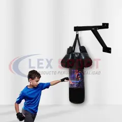 GENERICO - Saco de Box Infantil con par de guantes NEGRO