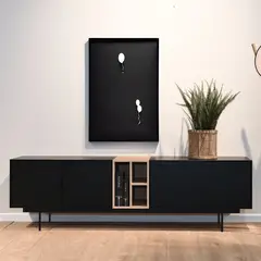 GENERICO - Mesa de TV 85 Luthor Negro Coricha Home