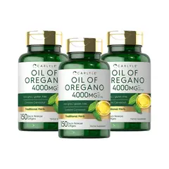 GENERICO - 3 Aceite de orégano 4000 Mg - Carlyle 150 cápsulas blandas