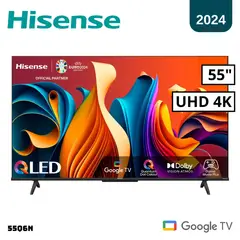 HISENSE - TELEVISOR 55 QLED SMART TV GOOGLE TV 4K UHD - 55Q6N