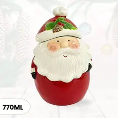ICHIMATSU - Frasco Navideño de Loza diseño Santa 770 ml.