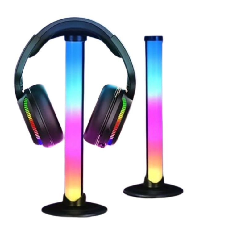 SOPORTE PARA AUDIFONOS GAMER DE PC CON LUCES RGB